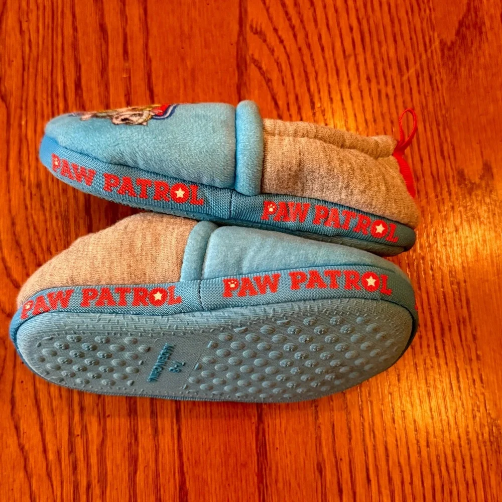 Paw Patrol Slippers Kids Size 7-8‎ Blue Character House Shoes